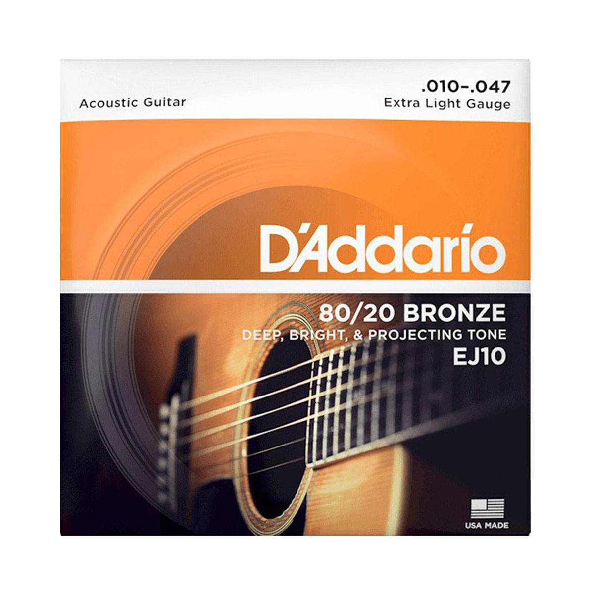 D'Addario EJ10 80/20 Bronze Extra Light Acoustic Guitar Strings<br>EJ10
